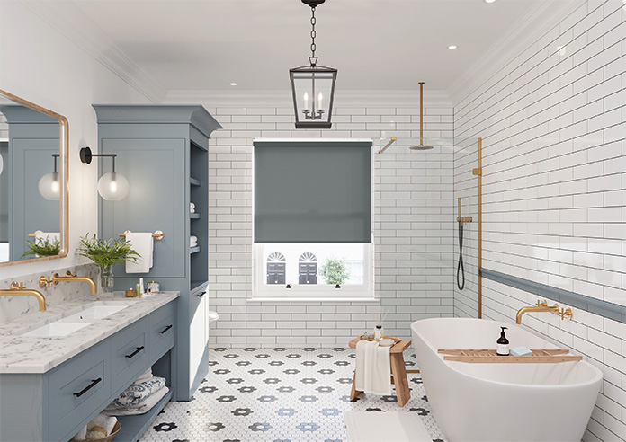 Roma (FR), Pewter - Motorised Roller Blind - Image 5